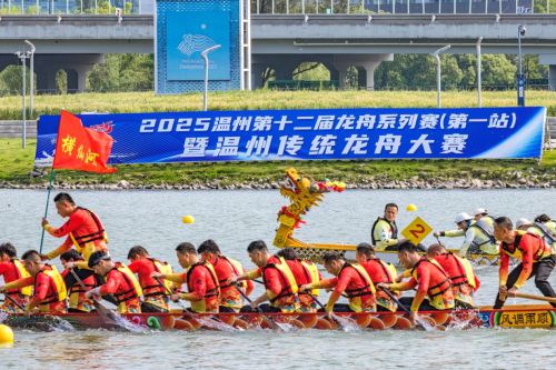 2025温州第十二届龙舟系列赛（第一站）暨温州传统龙舟大赛开赛(图1)